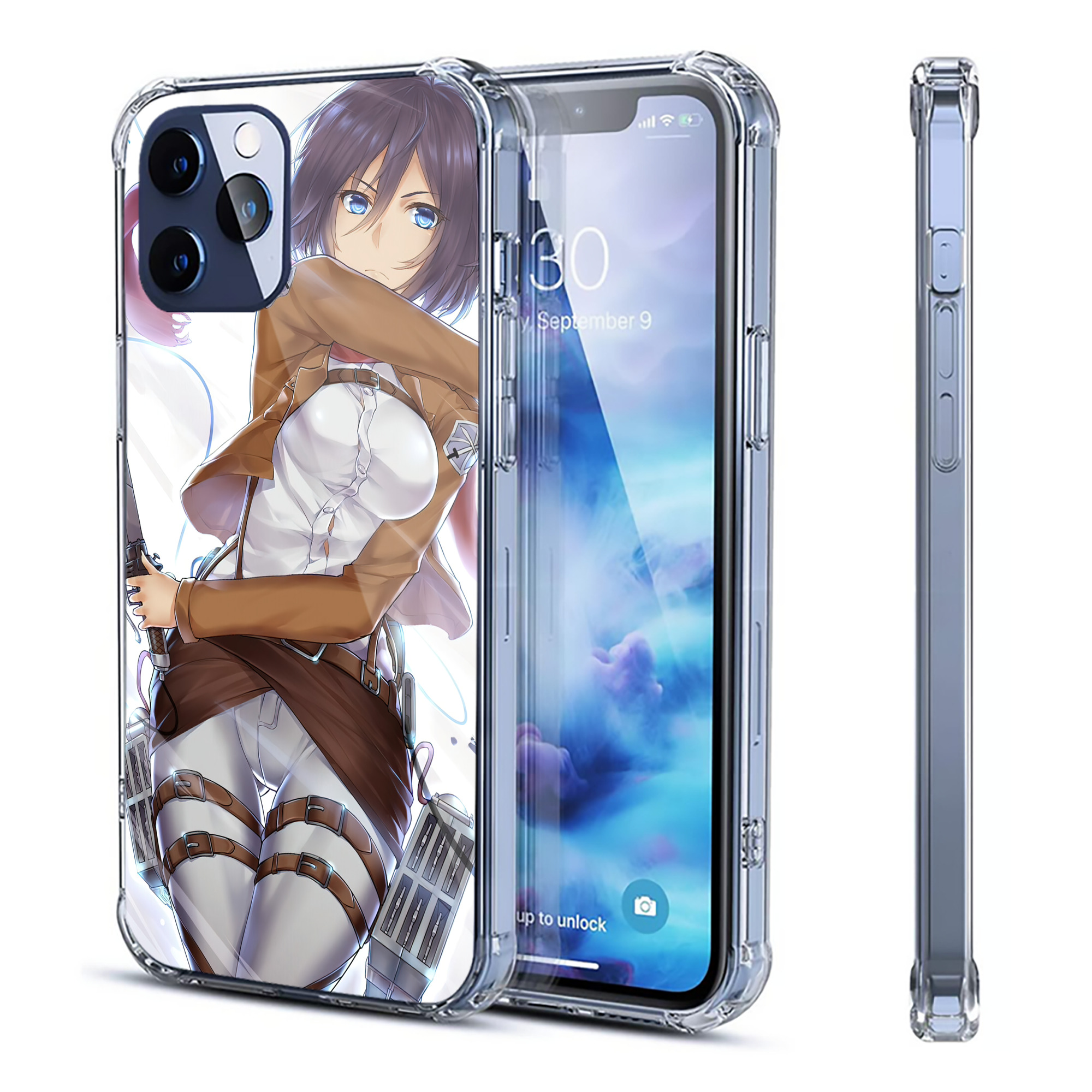 （画像用） 進撃の巨人 Attack on Titan 【iPhone 12シリーズ対応】透明スマホケース（クリアソフトケース）